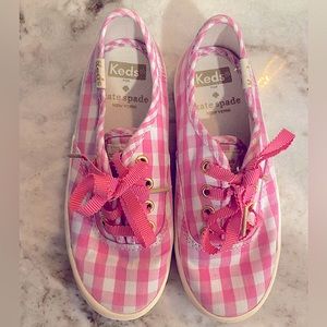 Keds x Kate Spade pink gingham sneakers size 9 toddler